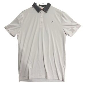 Redvanly Polo Shirt Mens Medium Light Pink Short Sleeve Performance Golf Top